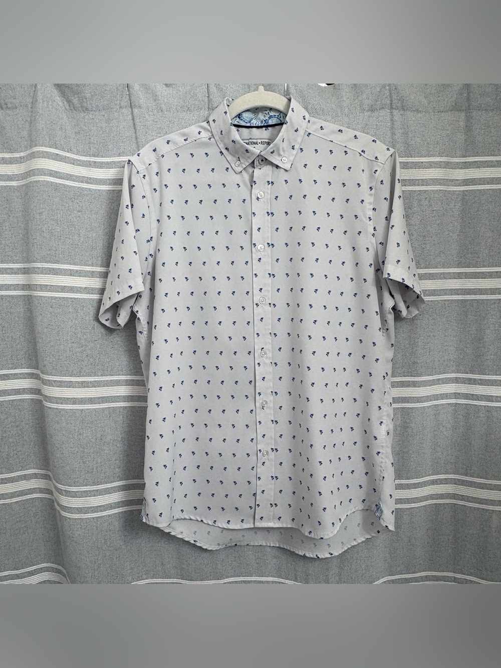 International Report Men's Palm Tree Short Sleeve Performance Shirt Size M
